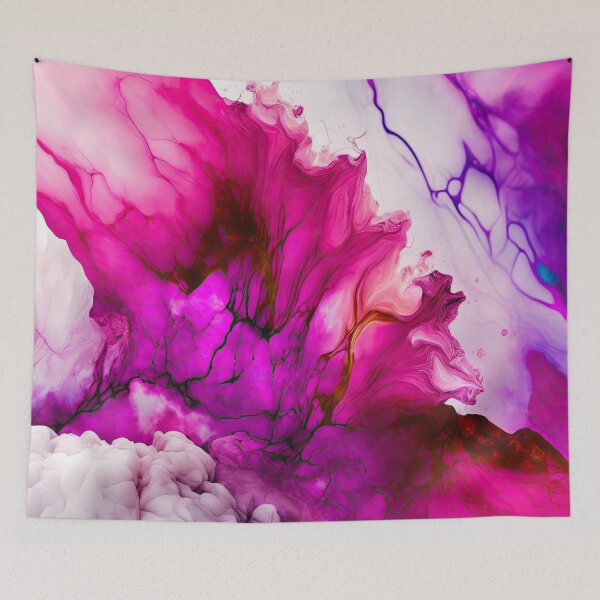 Item preview, Elegant Abstract Magenta White Watercolor Marble  designed and sold by venella.