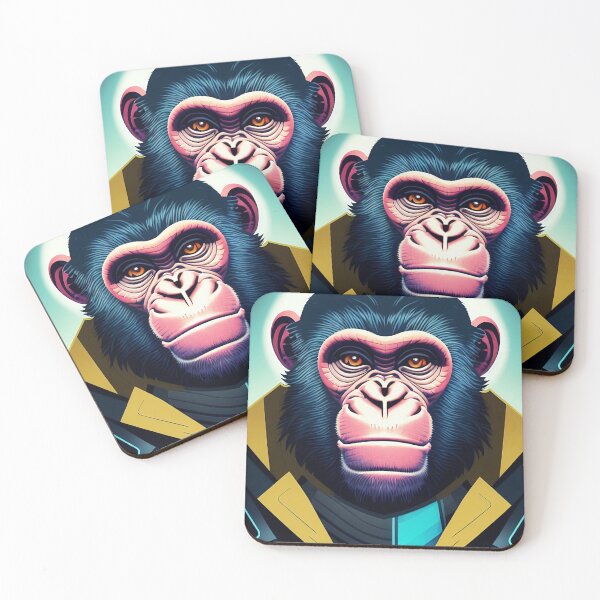 Item preview, cyberpunk gorilla  ape Kong portrait illustration art 17 designed and sold by vishalraifx.