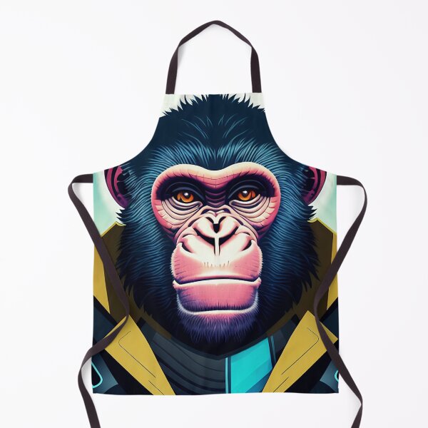 Item preview, cyberpunk gorilla  ape Kong portrait illustration art 17 designed and sold by vishalraifx.