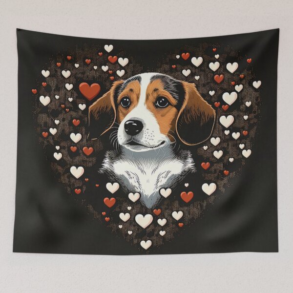Item preview, Beagle Dog Valentine designed and sold by Juliascutecornr.