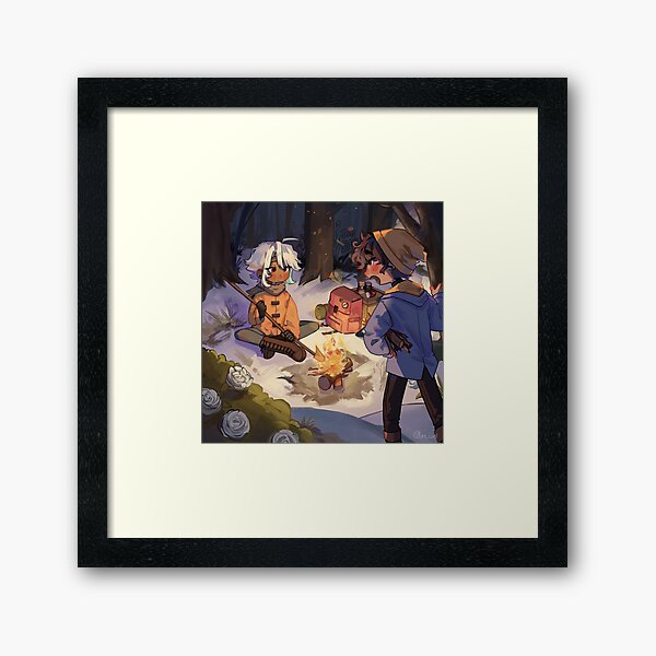 camping in the snow Framed Art Print