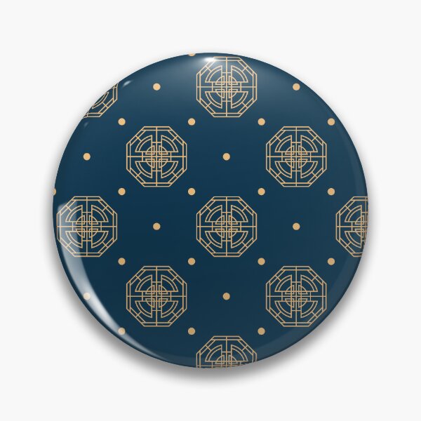 Item preview, Golden Chinese pattern on dark blue background designed and sold by BattaAnastasia.