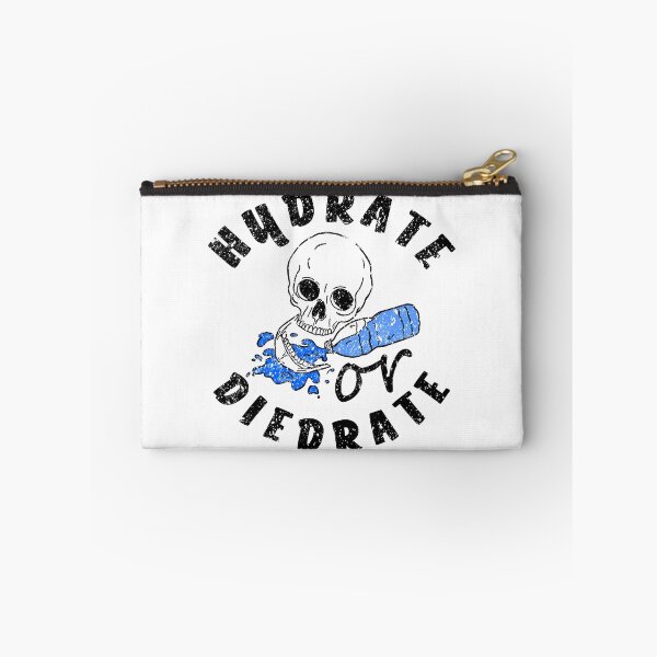 Item preview, HYDRATE or DIEDRATE | Funny Skull Water Design [Black text VER.] designed and sold by sweatprincess.
