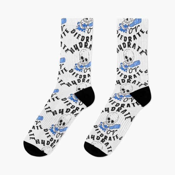 Item preview, HYDRATE or DIEDRATE | Funny Skull Water Design [Black text VER.] designed and sold by sweatprincess.