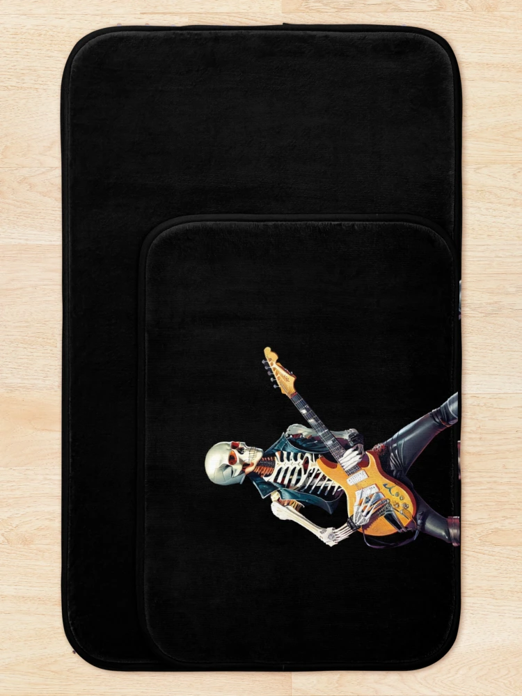 Thumbnail 5 of 6, Bath Mat, Skeleton Rocker designed and sold by ElLocoMus.