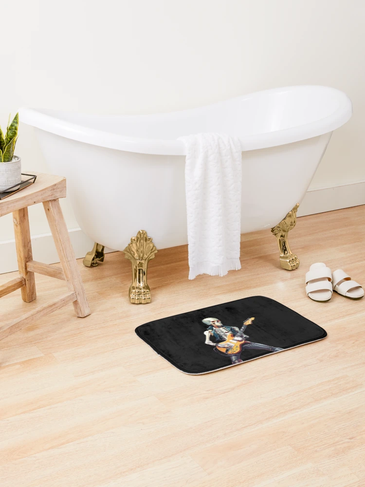 Thumbnail 2 of 6, Bath Mat, Skeleton Rocker designed and sold by ElLocoMus.
