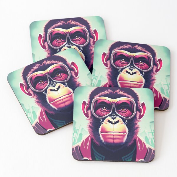 Item preview, cyberpunk gorilla  ape Kong portrait illustration art 18 designed and sold by vishalraifx.