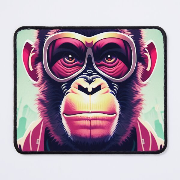 Item preview, cyberpunk gorilla  ape Kong portrait illustration art 18 designed and sold by vishalraifx.