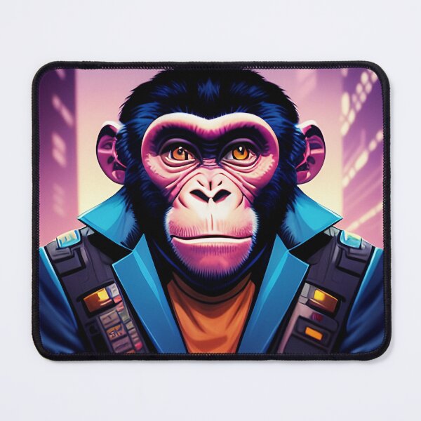 Item preview, cyberpunk gorilla  ape Kong portrait illustration art 19 designed and sold by vishalraifx.