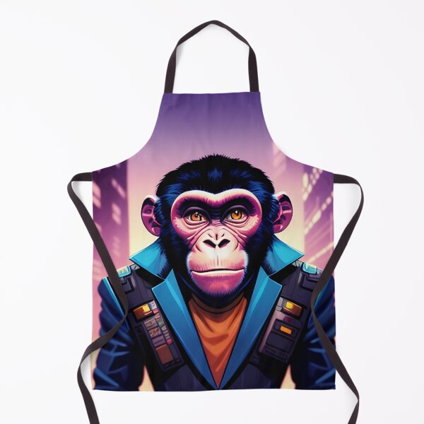 Item preview, cyberpunk gorilla  ape Kong portrait illustration art 19 designed and sold by vishalraifx.