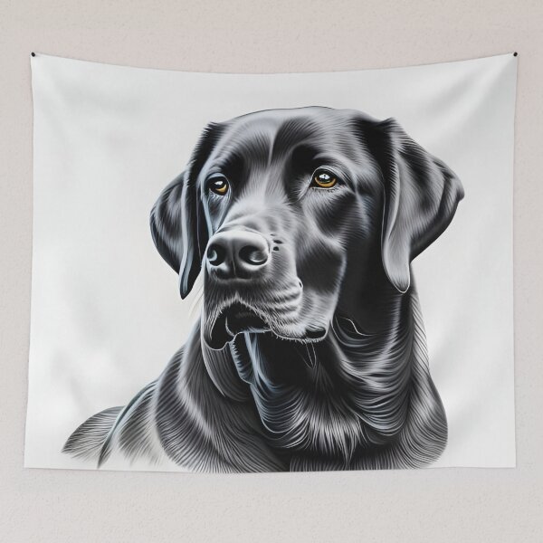 Item preview, Black Labrador retriever, charcoal drawing, Ai Generated Art  designed and sold by ACC .
