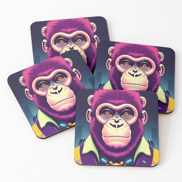 Item preview, cyberpunk gorilla  ape Kong portrait illustration art 20 designed and sold by vishalraifx.