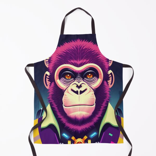 Item preview, cyberpunk gorilla  ape Kong portrait illustration art 20 designed and sold by vishalraifx.