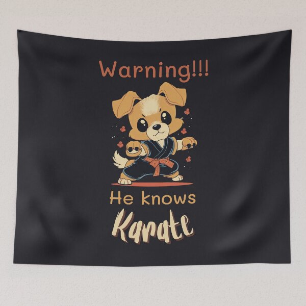 Item preview, Dog Knows Karate Cute kawaii dog designed and sold by Cr4ftyCreations.