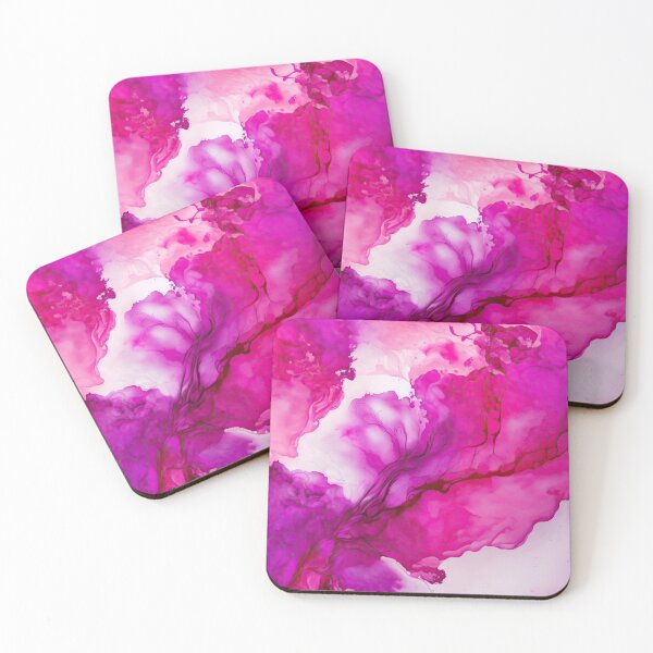 Item preview, Elegant Abstract Magenta White Watercolor Marble  designed and sold by venella.