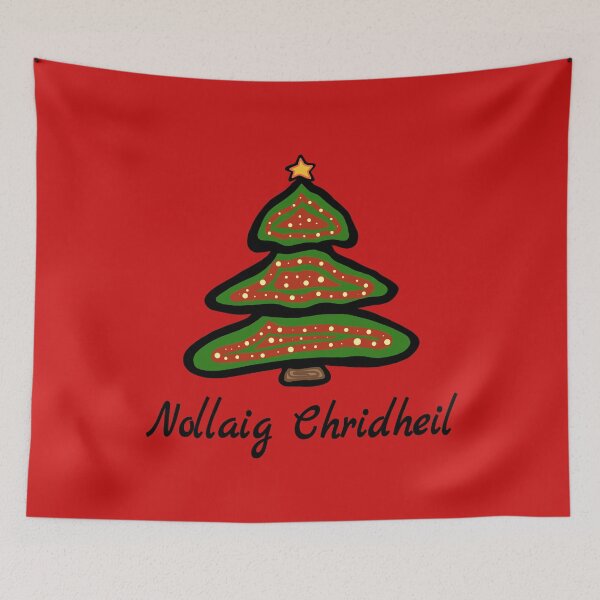Item preview, Nollaig Chridheil Scottish Gaelic Christmas Tree Greeting designed and sold by MagicBoutique.