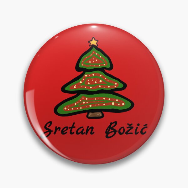 Item preview, Sretan Božić Croatia Christmas Tree Croatian Greeting Croat designed and sold by MagicBoutique.