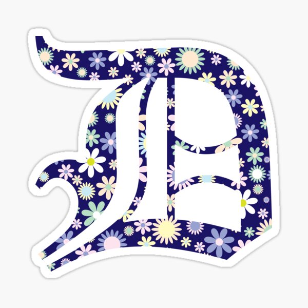 Old English Letter D Initial Vinyl Decal Sticker 
