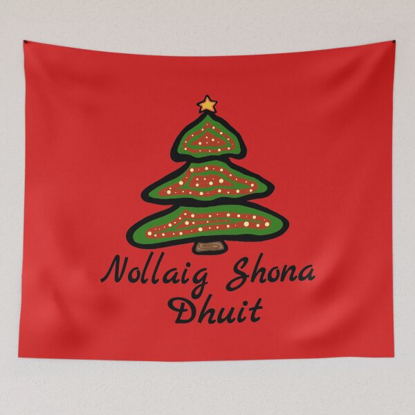 Item preview, Nollaig Shona Dhuit Irish Christmas Tree Ireland Greeting designed and sold by MagicBoutique.