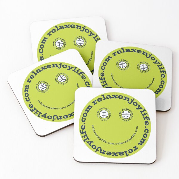 Item preview, RelaxEnjoyLife.com Smile Green Face con texto azul y baloncesto azul blanco designed and sold by RelaxEnjoyLife.