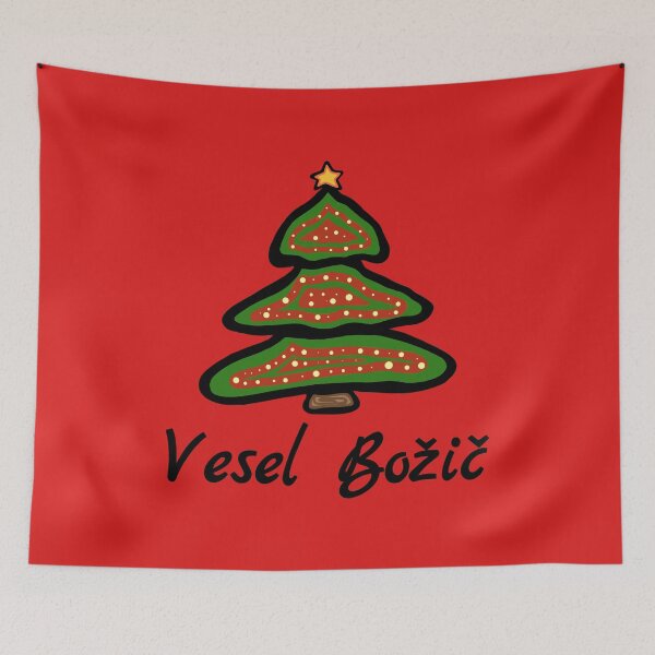 Item preview, Vesel Božič Slovene Slovenia Christmas Tree Greeting designed and sold by MagicBoutique.