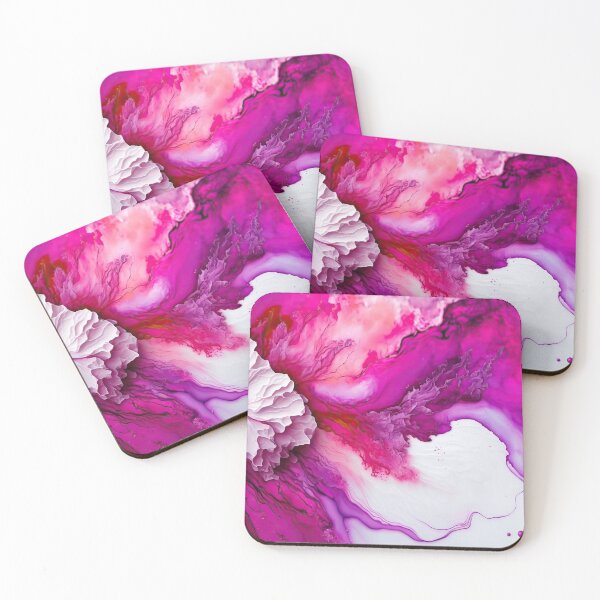 Item preview, Abstract Magenta White Watercolor Marble - Stylish Magenta Pattern designed and sold by venella.