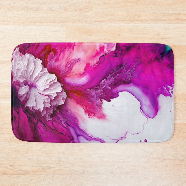 Item preview, Abstract Magenta White Watercolor Marble - Stylish Magenta Pattern designed and sold by venella.