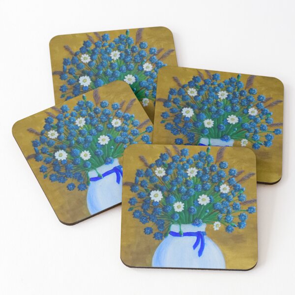 Item preview, Cornflowers in a vase painting designed and sold by Misschemical.