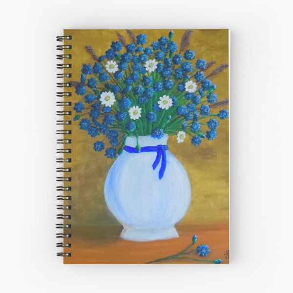 Item preview, Cornflowers in a vase painting designed and sold by Misschemical.