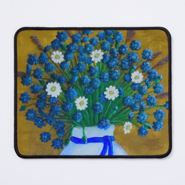 Item preview, Cornflowers in a vase painting designed and sold by Misschemical.