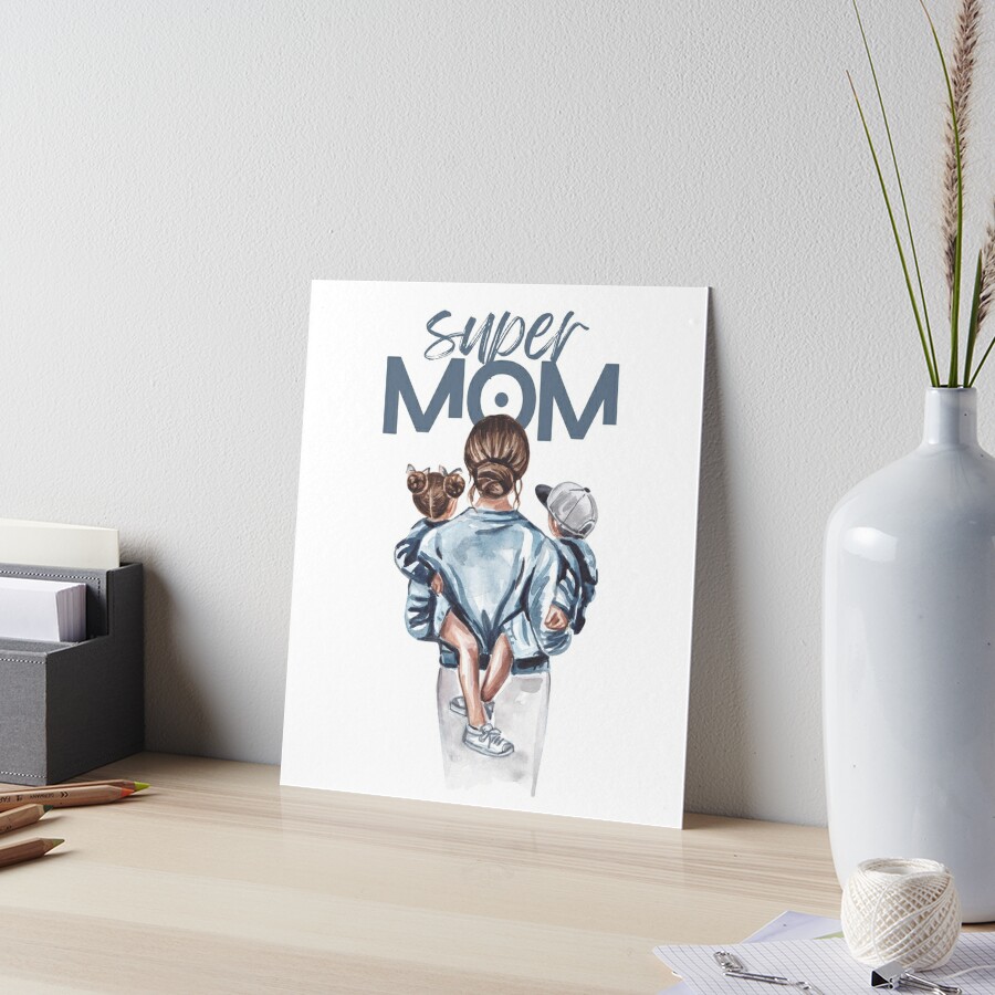 GIFTS FOR MOM- SUPER MOM - MOTHERS DAY Art Board Print for Sale by  versartyle