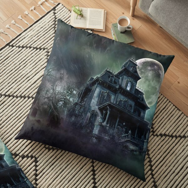 The Haunted House Paranormal Floor Pillow