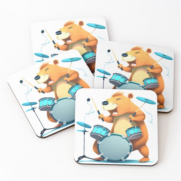 Item preview, Capybara Playing Drums Drummer Design For Capybara Lovers designed and sold by JackCurtis1991.