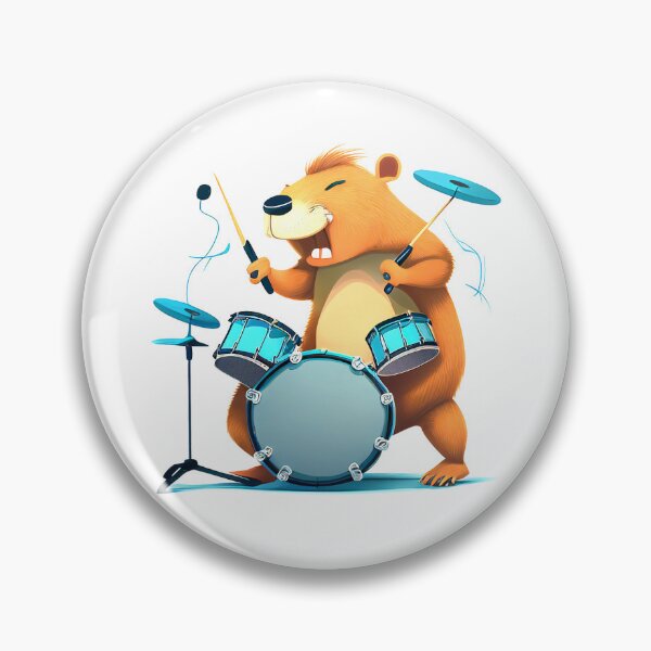 Item preview, Capybara Playing Drums Drummer Design For Capybara Lovers designed and sold by JackCurtis1991.