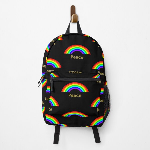 Item preview, Rainbow with Peace Gold Text designed and sold by ellenhenry.