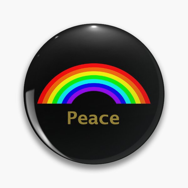 Item preview, Rainbow with Peace Gold Text designed and sold by ellenhenry.