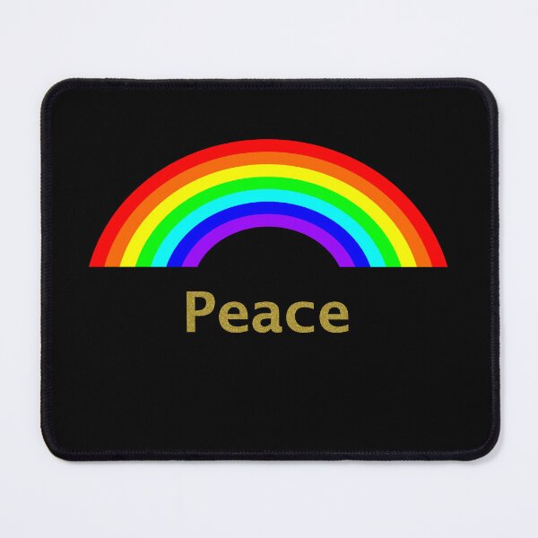 Item preview, Rainbow with Peace Gold Text designed and sold by ellenhenry.