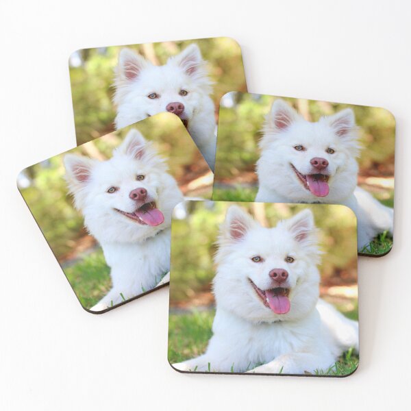 Item preview, white dog designed and sold by Batartiste.