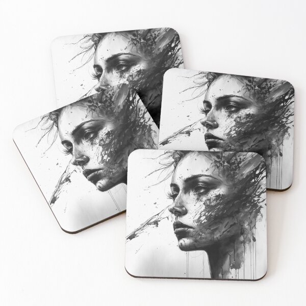 Item preview, Woman in sorrow black white designed and sold by AtlasKunst.
