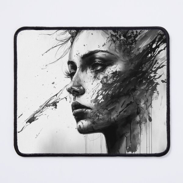 Item preview, Woman in sorrow black white designed and sold by AtlasKunst.