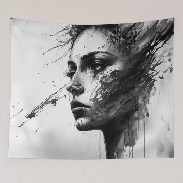 Item preview, Woman in sorrow black white designed and sold by AtlasKunst.