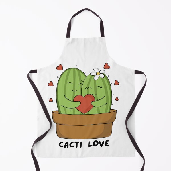 Item preview, Cute hand drawn hugging cactus couple with hearts designed and sold by Sanaura.