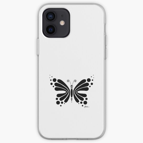 Hypnotic Butterfly B&W - Shee Vector Shape iPhone Soft Case