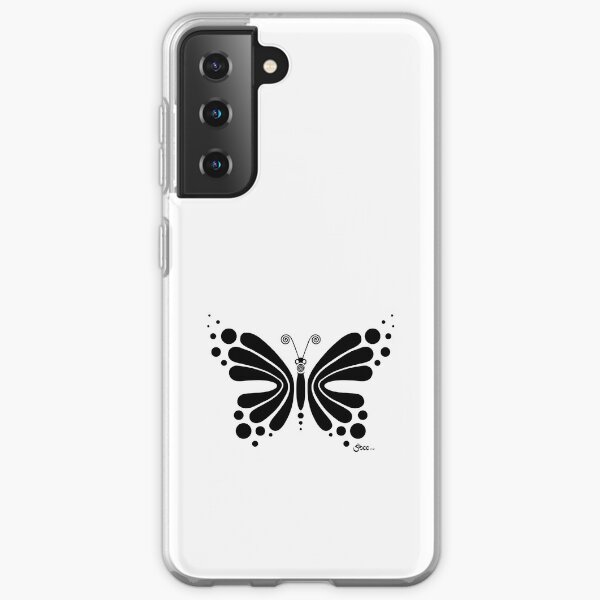 Hypnotic Butterfly B&W - Shee Vector Shape Samsung Galaxy Soft Case
