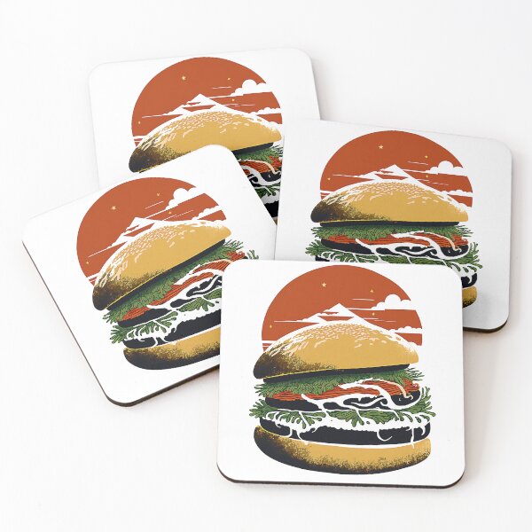 Aperçu de l'œuvre Ukiyoe Burger : Une gravure sur bois japonaise traditionnelle d'un hamburger dans le style Ukiyoe. créée et vendue par BotTastic.