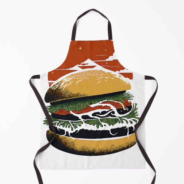 Item preview, Ukiyoe Burger: A Traditional Japanese Woodblock Print of a Hamburger in the Ukiyoe Style. designed and sold by BotTastic.