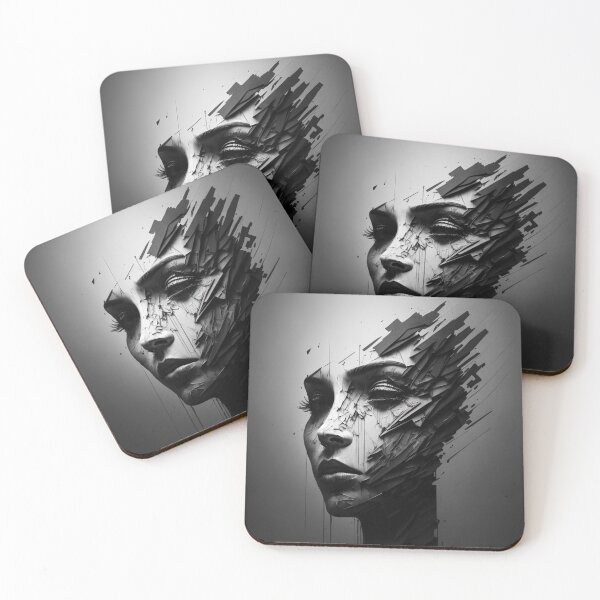 Item preview, Woman in sorrow black white designed and sold by AtlasKunst.