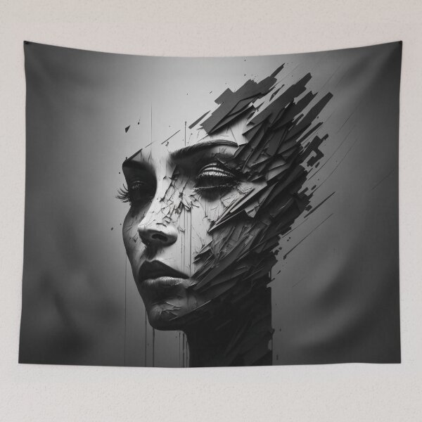 Item preview, Woman in sorrow black white designed and sold by AtlasKunst.