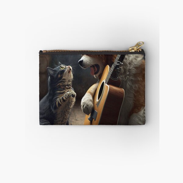 Item preview, dog playing guitar with cat designed and sold by KLSproduct.