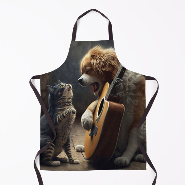 Item preview, dog playing guitar with cat designed and sold by KLSproduct.